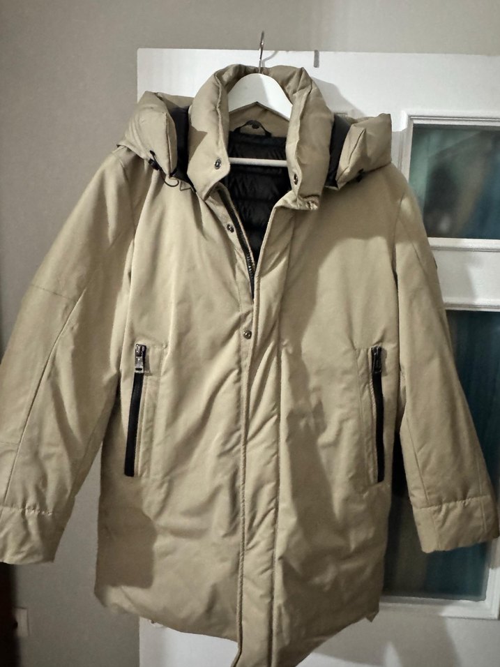 Lufian donald kaz tüyü bej erkek mont - Görsel 2