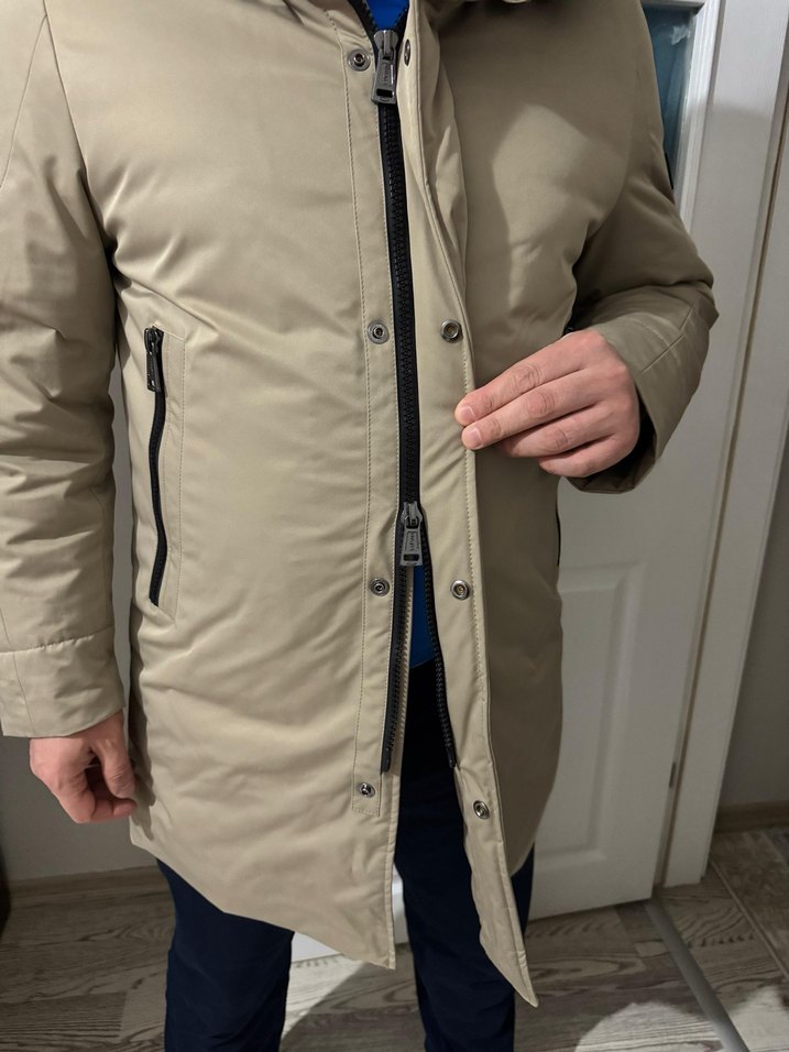 Lufian donald kaz tüyü bej erkek mont - Görsel 5