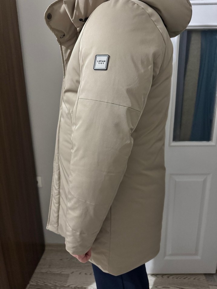 Lufian donald kaz tüyü bej erkek mont - Görsel 4