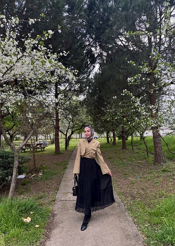 Yeşil Düğmeli Kadın Blazer Ceket - Görsel 3