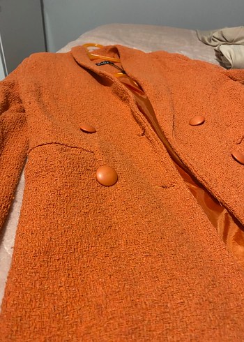 Düğmeli Kahverengi Midi Kadın Kaban - Görsel 2