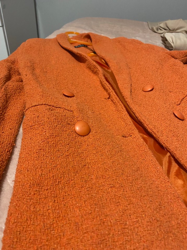 Düğmeli Kahverengi Midi Kadın Kaban - Görsel 2