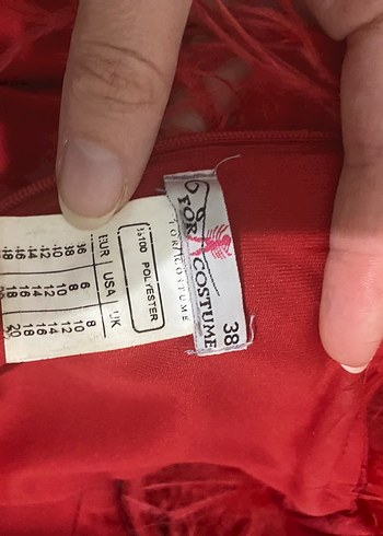 Kırmızı Drapeli Uzun Abiye Elbise - Görsel 4