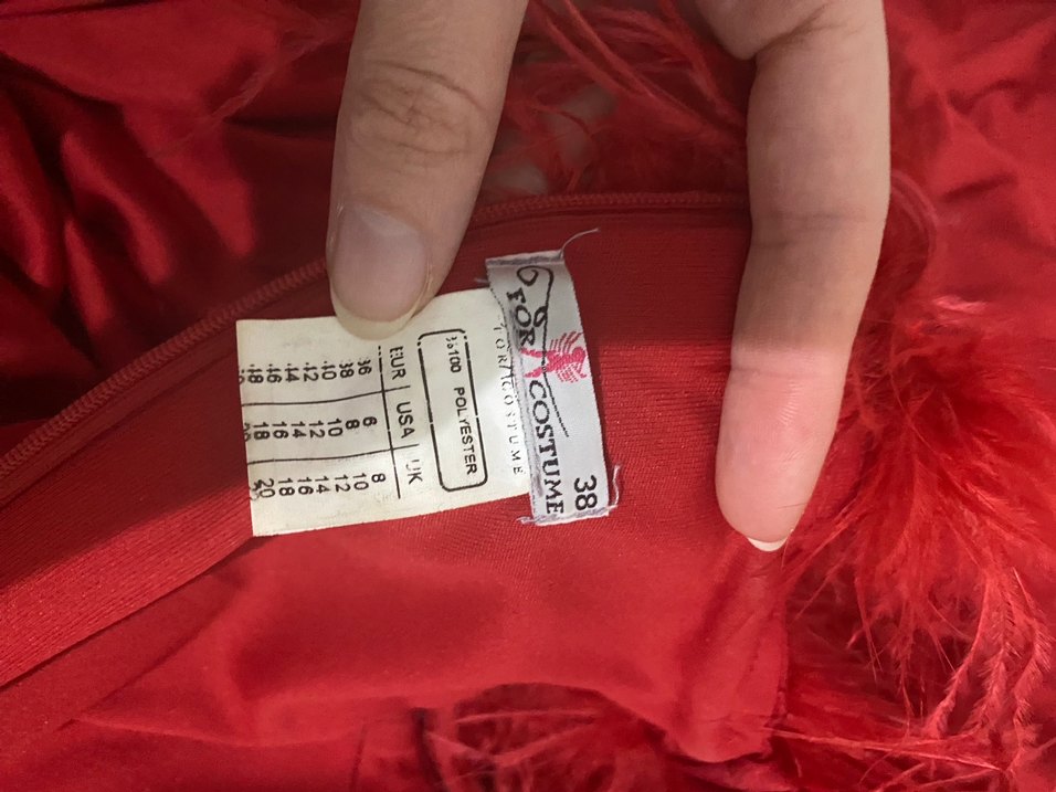 Kırmızı Drapeli Uzun Abiye Elbise - Görsel 4