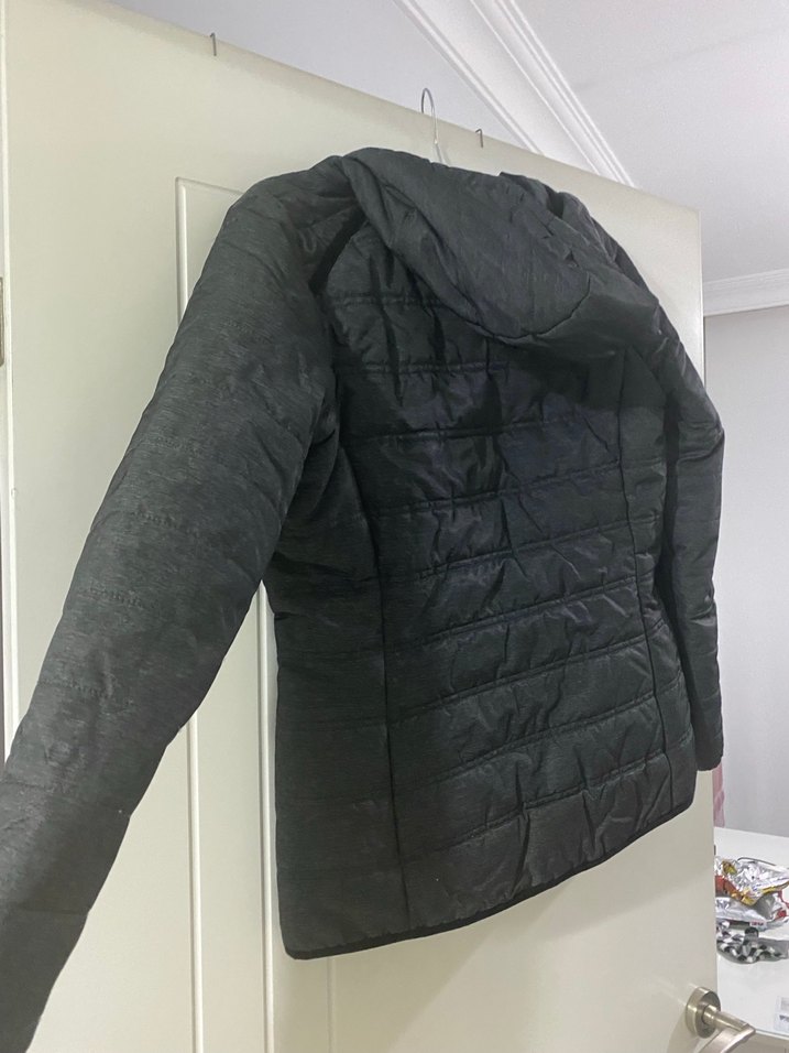 Gri Fermuarlı Kadın Ceket - Görsel 4