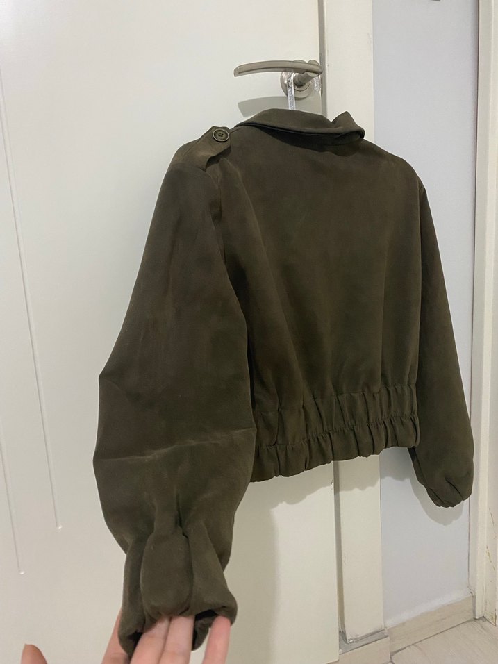 Düğmeli Süet Kadın Ceket - Görsel 2