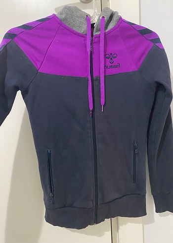 Mor Fermuarlı Dar Kesim Kadın Spor Ceket - Görsel 2