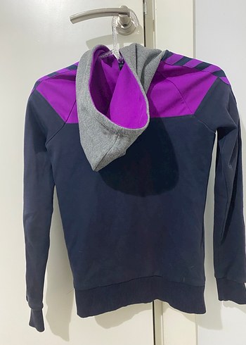 Mor Fermuarlı Dar Kesim Kadın Spor Ceket - Görsel 3