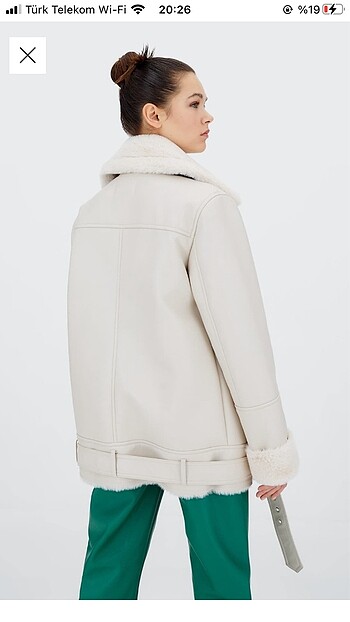 m Beden ten rengi Renk stradivarius suni deri biker ceket