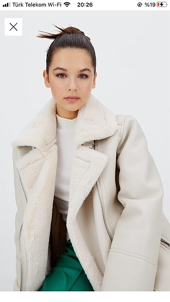 m Beden stradivarius suni deri biker ceket