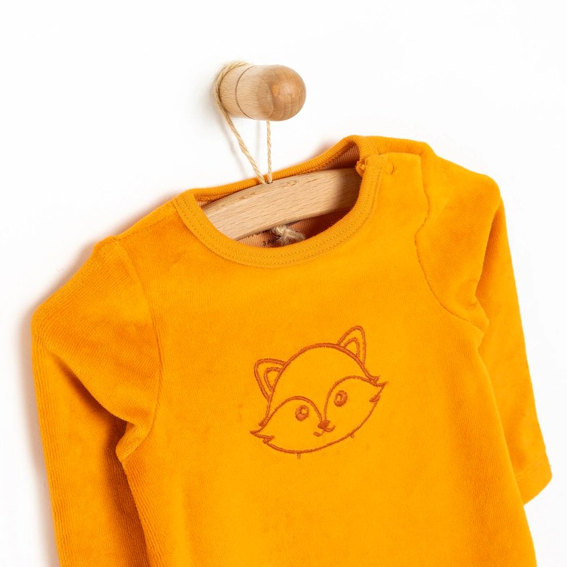 HelloBaby

Yenidoğan Unisex Patikli Tulum Kadife Nakışlı Turuncu - Görsel 3