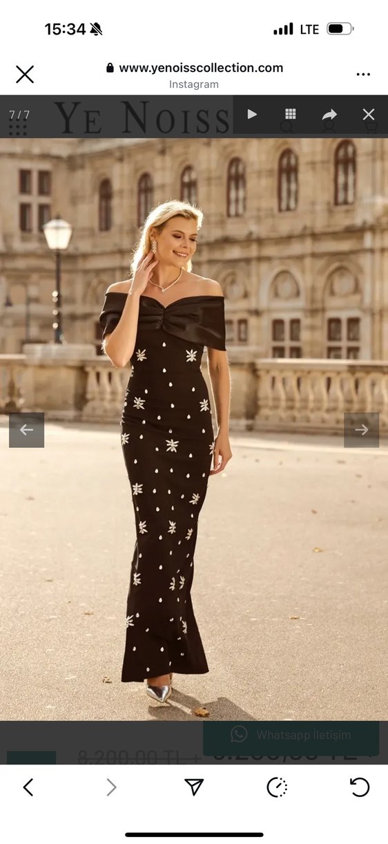 Uzun Siyah Elbise - Görsel 5