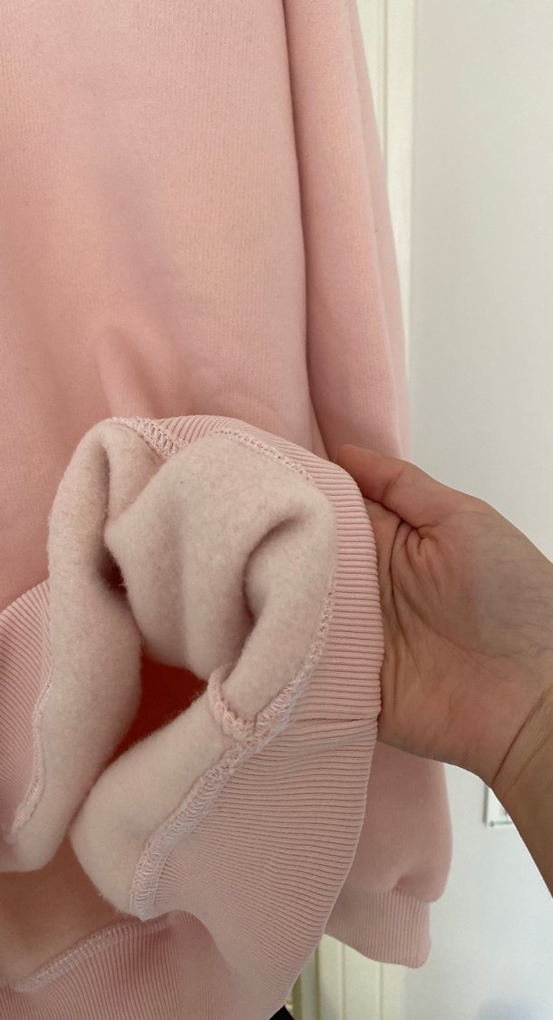 Pembe Kadın Sweatshirt, Yuvarlak Yaka, Rahat Kesim - Görsel 4