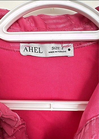 diğer Beden AHEL Pembe Kuşaklı Uzun Elbise