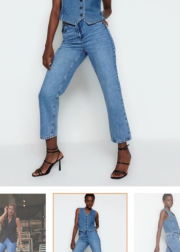 Trendyol & Milla Mavi Regular Fit Kadın Kot Pantolon
