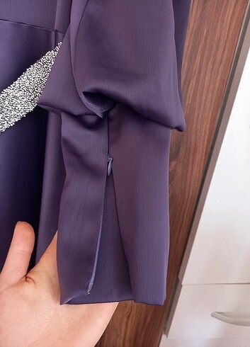 BALON KOL BELİ TAŞLI ABİYE - Görsel 3