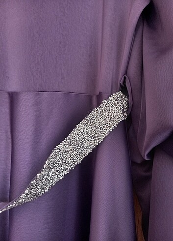 BALON KOL BELİ TAŞLI ABİYE - Görsel 4