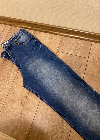 Mavi Normal Boy Rahat Kesim Kadın Kot Pantolon - Görsel 2