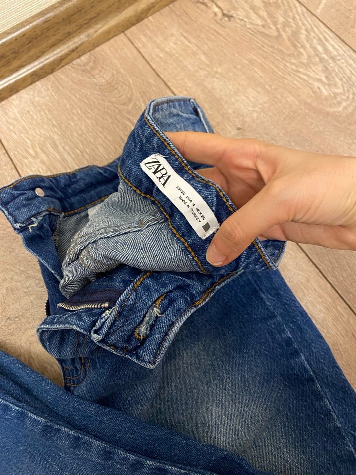 Mavi Normal Boy Rahat Kesim Kadın Kot Pantolon - Görsel 3