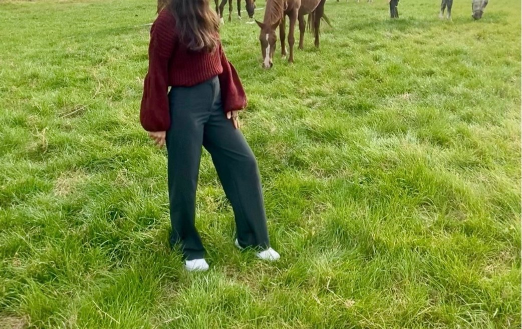 Bordo Kadın Boğazlı Triko Kazak - Görsel 2