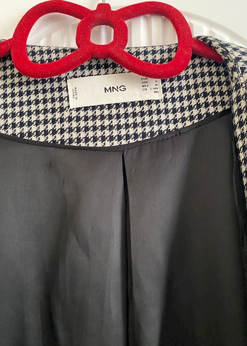 Düğmeli Gri Kareli Kadın Blazer Ceket - Görsel 2