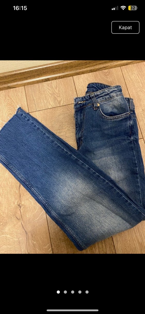 Kadın Mavi Denim Normal Paça Rahat Kesim Jean - Görsel 2