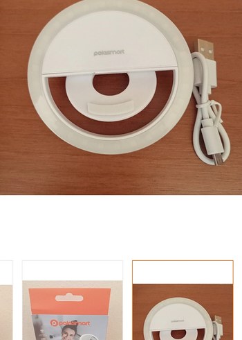 Polosmart PSM123 4 Kademeli Kablosuz LED Selfie Işığı Beyaz - Görsel 3