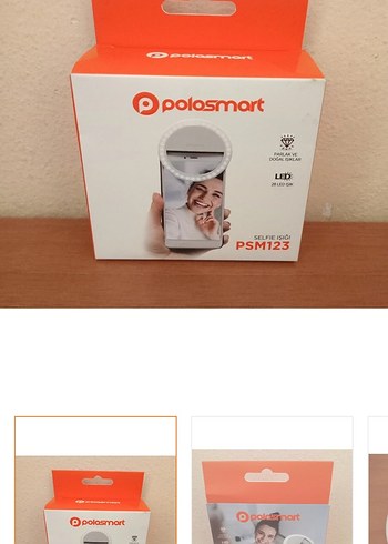 Polosmart PSM123 4 Kademeli Kablosuz LED Selfie Işığı Beyaz - Görsel 2