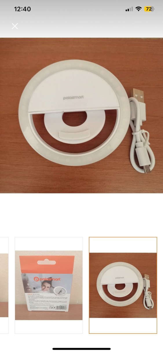 Polosmart PSM123 4 Kademeli Kablosuz LED Selfie Işığı Beyaz - Görsel 3