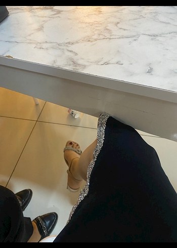 Siyah Straplez  Elbise - Görsel 2