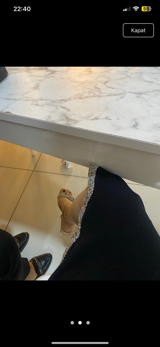 Siyah Straplez  Elbise - Görsel 2