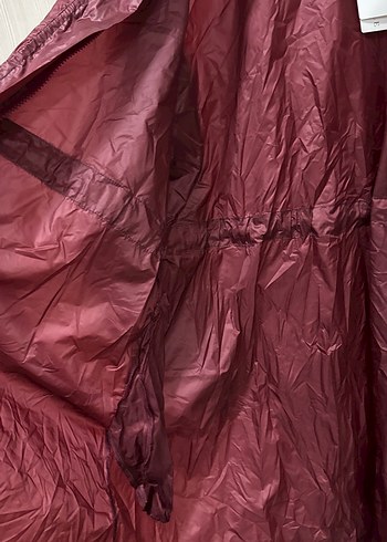 38 Beden Bordo Midi Boy Kadın Yağmurluk