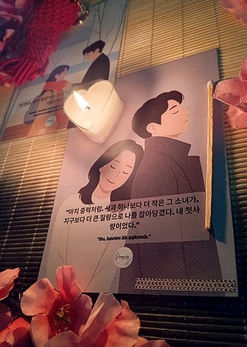 Goblin k drama kalp Şeklinde Mum ve kibrit seti - Görsel 2