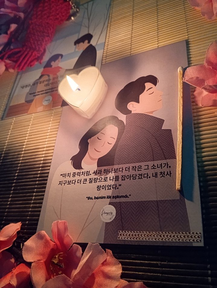 Goblin k drama kalp Şeklinde Mum ve kibrit seti - Görsel 2