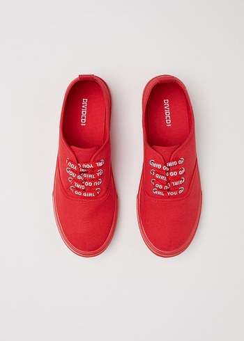 h&m Kırmızı Renkli bağcıklı Ayakkabı