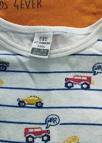 2 Yaş Beden LCW ECO Erkek Bebek Uzun Kollu Baskılı Body