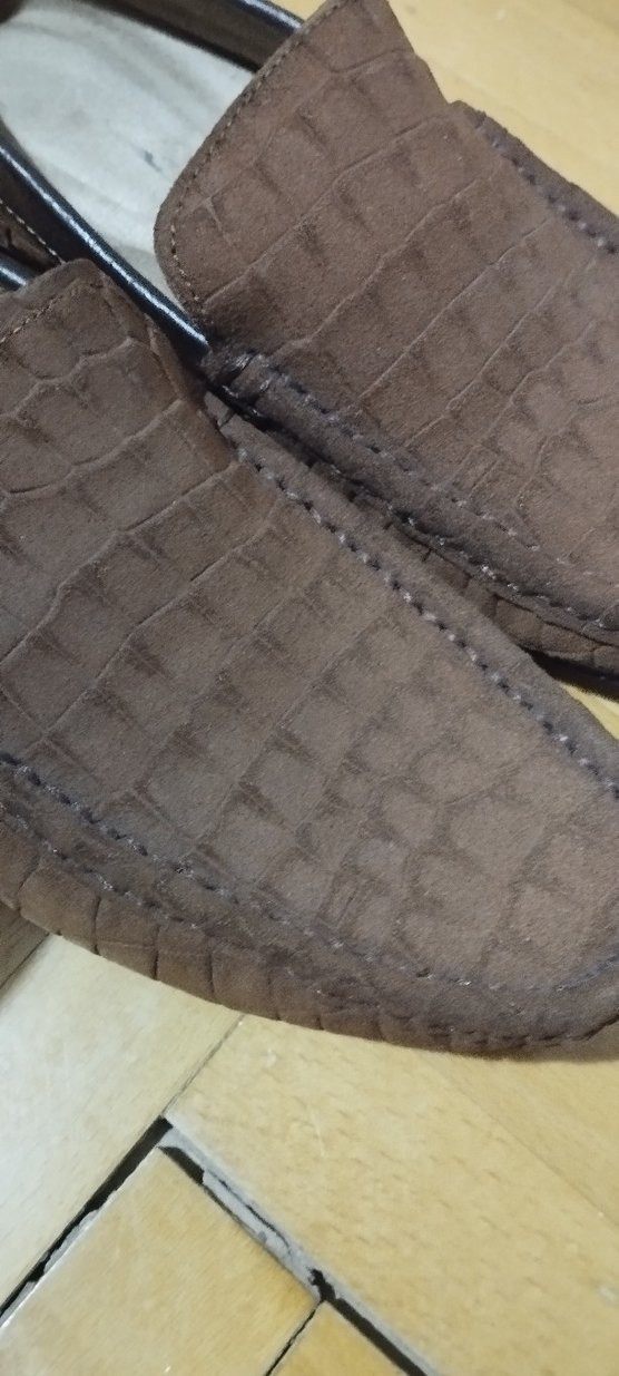 Kahverengi Yılan Desenli Süet Erkek Loafer - Görsel 2