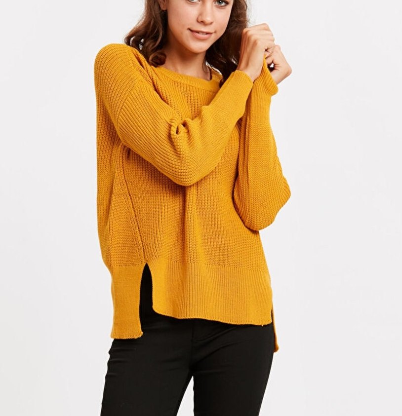 Kadın Triko Rahat Kazak - Görsel 2