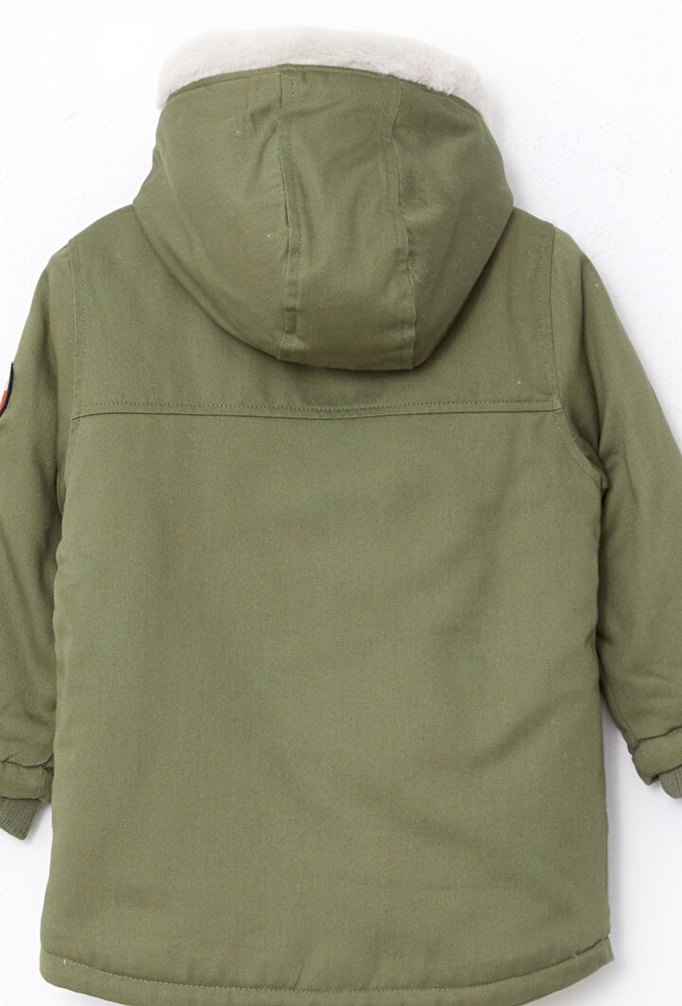 Kapüşonlu Erkek Çocuk Kamuflaj Mont - Görsel 2