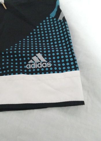 Siyah Adidas Kemerli Mini Erkek Deniz Şortu - Görsel 4