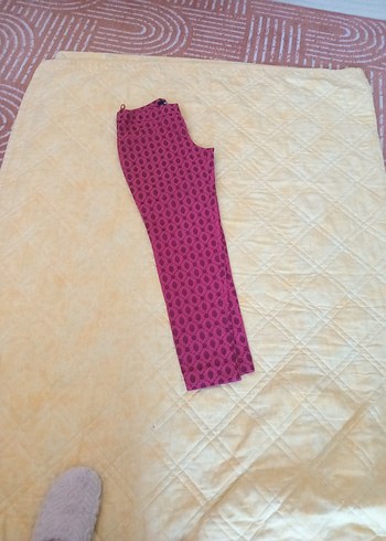 kırmızı  Dantel Detaylı Bohem Kadın Kumaş Pantolon - Görsel 3