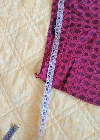 kırmızı  Dantel Detaylı Bohem Kadın Kumaş Pantolon - Görsel 5