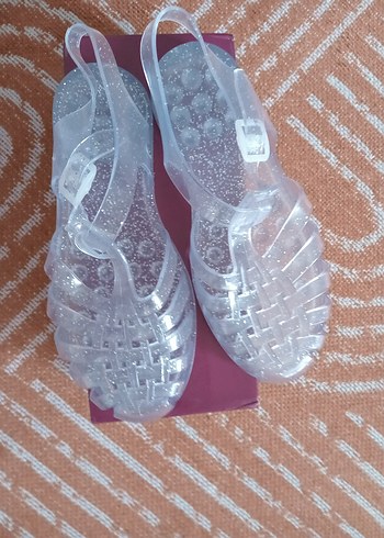 Beyaz Şeffaf Medusa  kadın deniz icin Sandalet 25 cm taban - Görsel 2