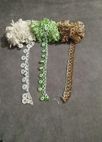 El İşçiliği oya boncuklu yazma kenarlari - Görsel 3