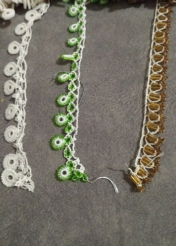 El İşçiliği oya boncuklu yazma kenarlari - Görsel 2