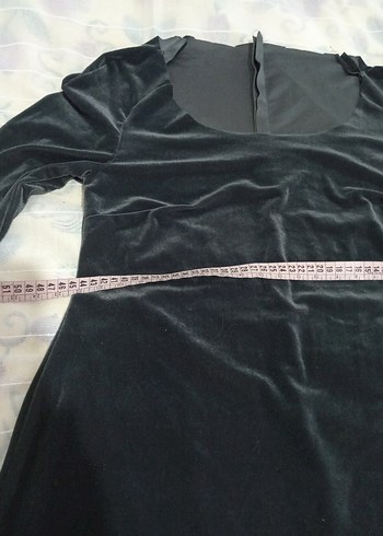 Uzun Kollu Siyah V Yakalı kadife Bluz - Görsel 5