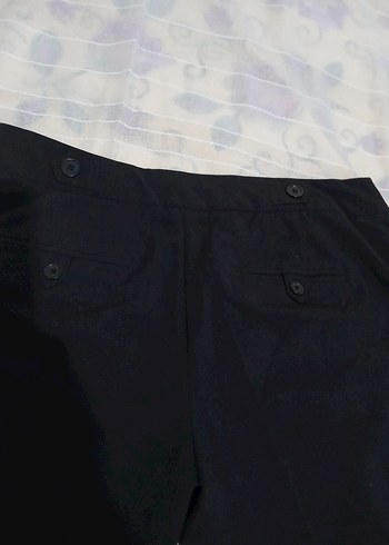 Siyah Kadın Midi Kumaş Pantolon - Görsel 7