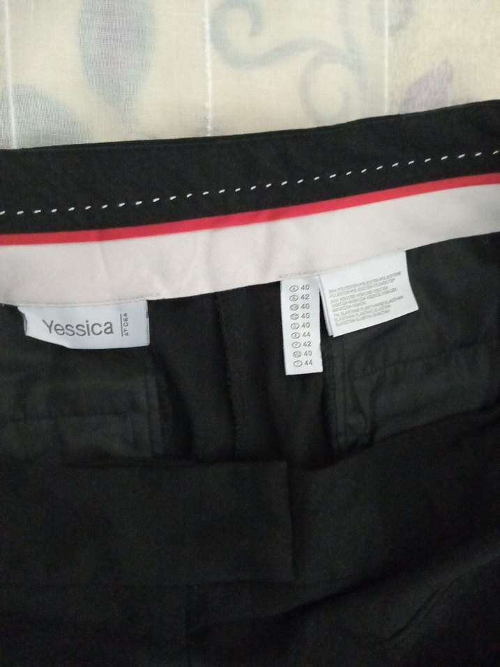 Siyah Kadın Midi Kumaş Pantolon - Görsel 2