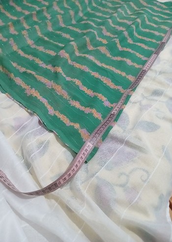 Yeşil şifon kumaş 4 metre.eni 94 cm - Görsel 4