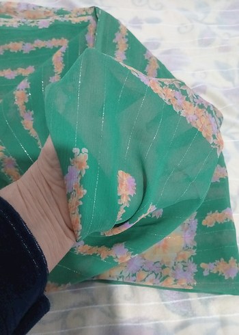 Yeşil şifon kumaş 4 metre.eni 94 cm - Görsel 2